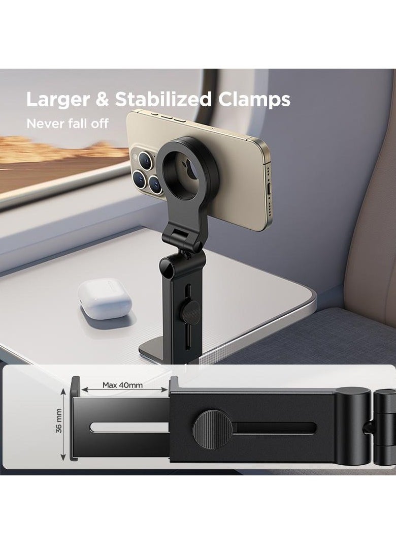 Raxoom Magnetic Airplane Phone Holder â€“ 360Â° Rotatable Travel Essential, Hands-Free Desk & Car Mount for iPhone 16 Pro Max, Samsung Galaxy, and All Smartphones â€“ Secure, Adjustable, Convenient Phone Stand for On-the-Go, Office, Car, & Home Use - Image 3