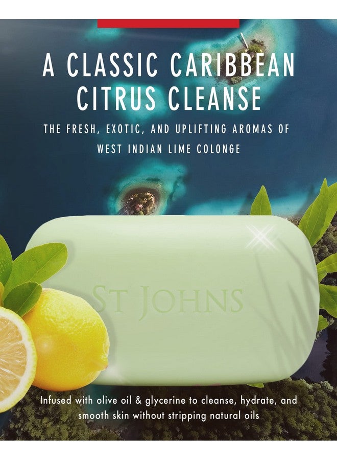 St. John West Indian Lime Soap Bar Refreshing Caribbean Citrus Soap For Men Usa Made Triplemilled Soap Bar Luxury Hydrating Body Soap With Olive Oil & Glycerine (7 Oz Bar) - Image 4
