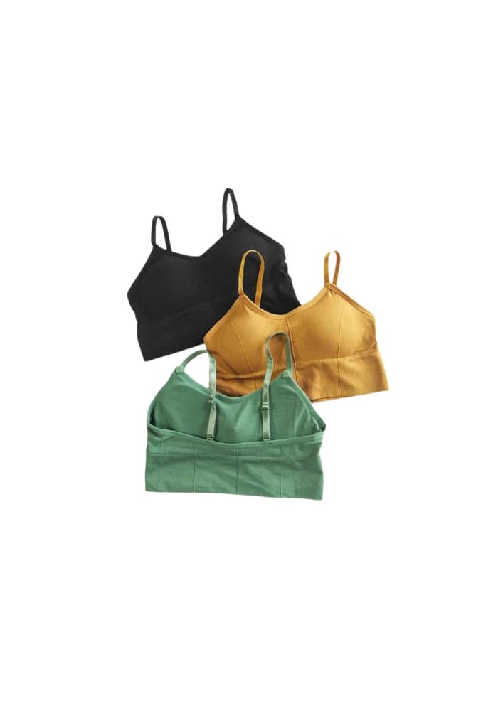 Mysha Women Cotton Padded Bra Combo Pack of 3 | Soft, Comfortable, and Breathable Fabric | Removable Pads, Adjustable Straps for Everyday Wear - Image 1