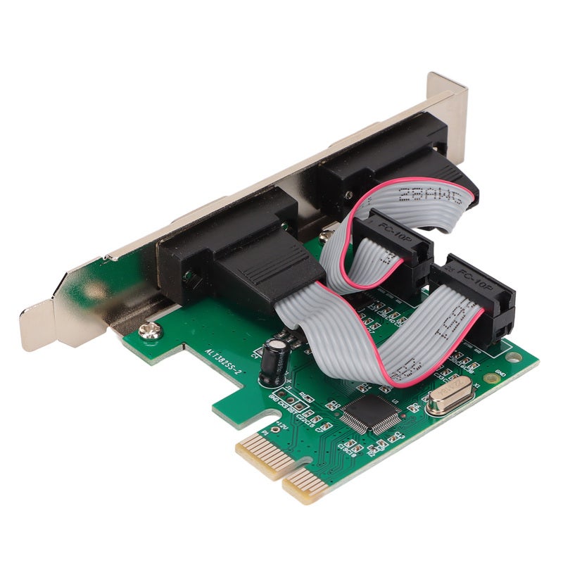 بطاقة تسلسلية PCIe: منفذين RS232 مزدوجان، شريحة WCH382، سرعة عالية تبلغ 2.5 جيجابت في الثانية - دعم التشغيل المباشر عند التوصيل، توافق واسع النطاق مع أجهزة الكمبيوتر المكتبية - Image 1
