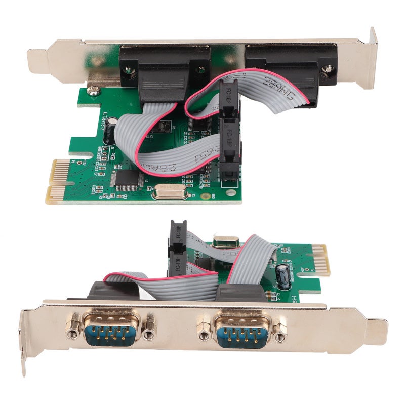 بطاقة تسلسلية PCIe: منفذين RS232 مزدوجان، شريحة WCH382، سرعة عالية تبلغ 2.5 جيجابت في الثانية - دعم التشغيل المباشر عند التوصيل، توافق واسع النطاق مع أجهزة الكمبيوتر المكتبية - Image 4