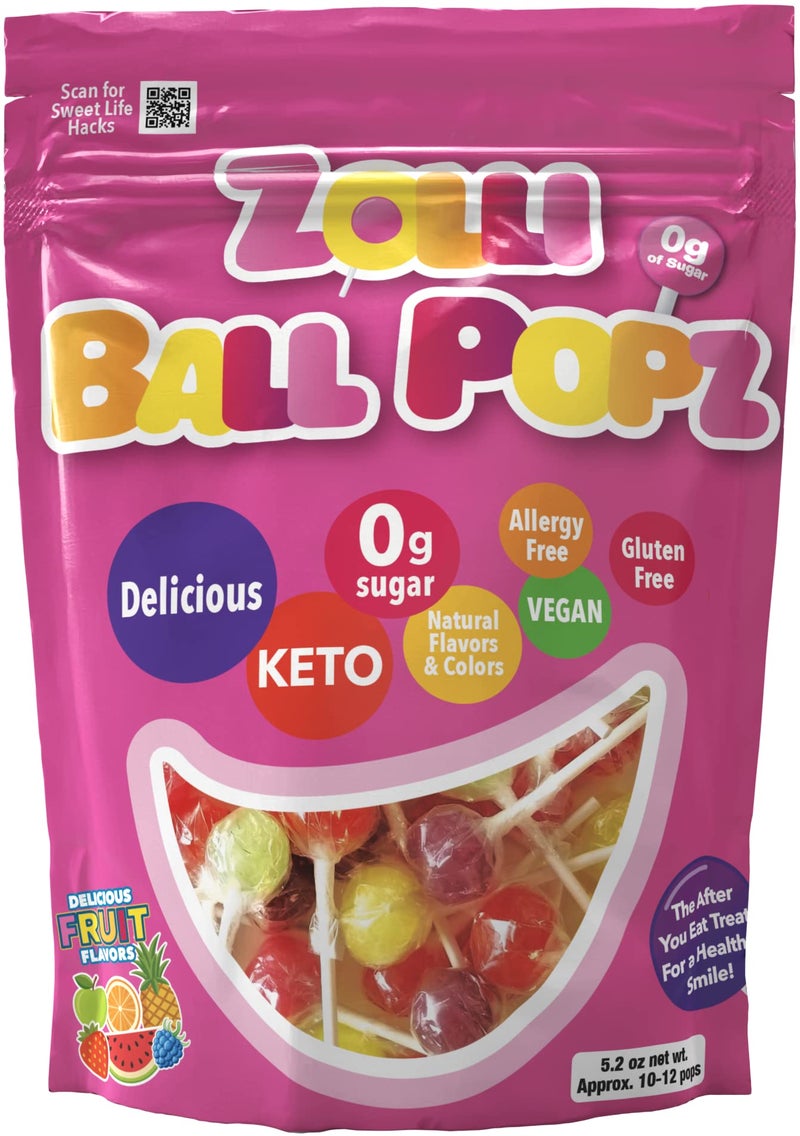 Zollipops The Clean Teeth Pops, Anti Cavity Lollipops, Ball Popz, 5.2 oz (Packaging May Vary) - Image 1