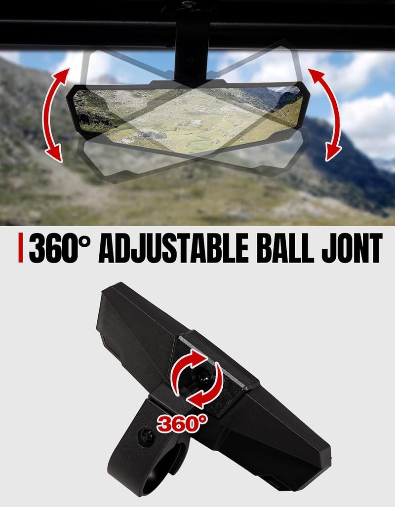 A & UTV PRO Talon Rear View Mirror - Convex Wide RearView Mirror for Honda Talon 1000R 1000X 1000X4 - Image 3