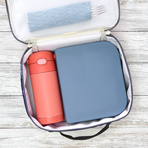 PrimaStella Unbreakable Silicone Lunch Box for Kids and Adults - Divided Leak Proof Bento Box (Slate Blue) - Image 3