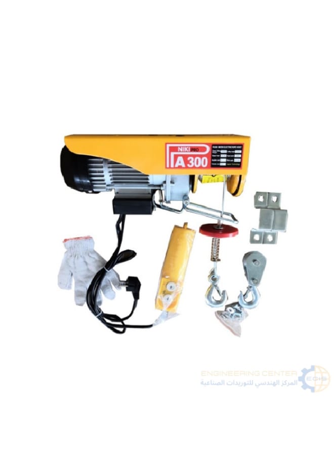 Apt 2-stroke winch, 600 watts, 300 kg load, 10 m height - 150 kg, 20 m height APT