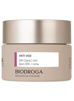 Biodroga Anti Age 24H Rich Face Cream (1.7 Oz) Firming Smoothing Anti Wrinkle Lifting With Instant Lift Complex & Q10 No Fragance Colouring Silicons Mineral Oil Parabens Gluten Lactose  - Image 1
