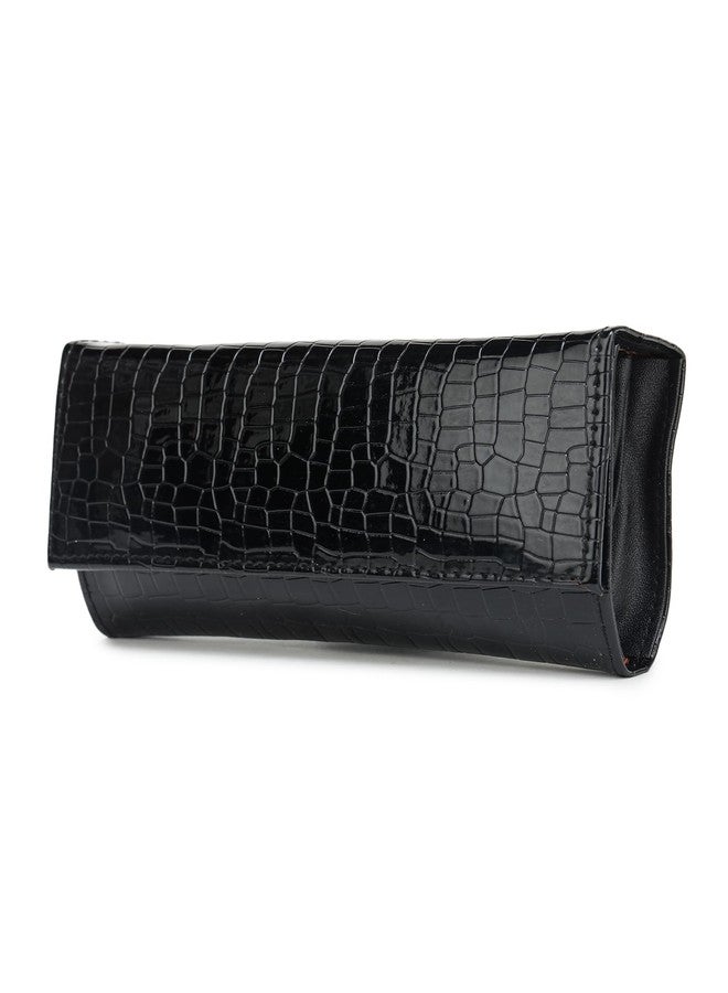 GLOSSY Women Wallet and Sling Bag COMBO (Green & Black) - Image 5
