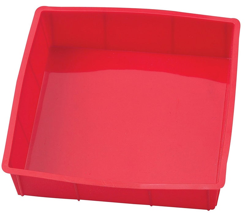 Inditradition Silicone Reusable Silicon Cake Baking Moulds | BPA-Free, Food Grade, 8 x 8 Inches (Square Shape), Multicolour - Image 1