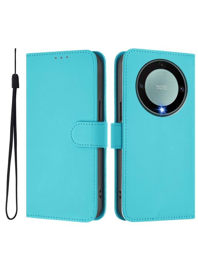 زبون جراب لهاتف Honor X40 / X9a / Magic5 Lite مصنوع من الجلد بلون سادة مع حبل تعليق - Image 2