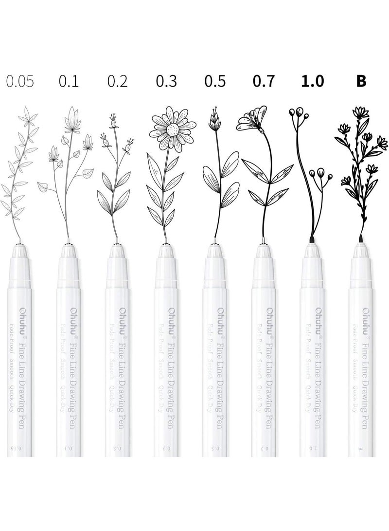 Ohuhu Fineliner Drawing Pens 8 Packs - Image 3