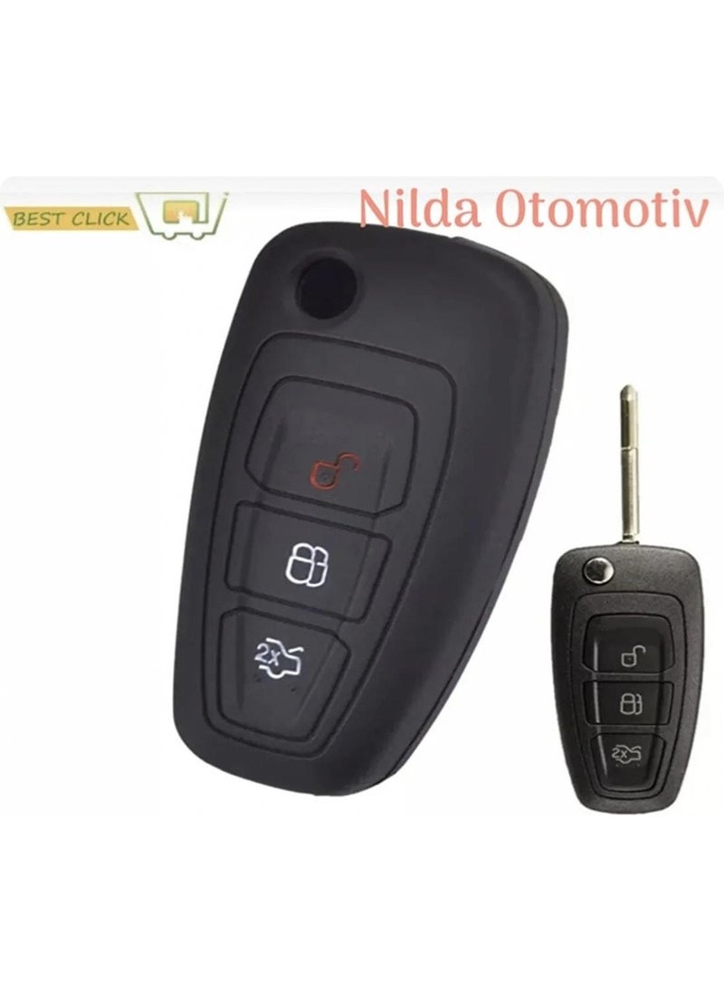 EC Shop Nildaoto Ford Transit Mondeo Focus Ranger C-Max S-Max Galaxy Key Case Switchblade Model  - Image 3