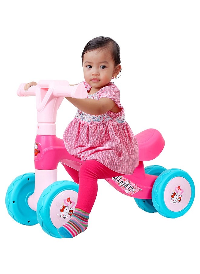 Hello Kitty Hello Kitty Ride On Toys for Kids, Baby Ride on Scooter, Gift for Girls, Balance Bike Anti Skid No Pedal, Toddler Bicycle , 2 years-4 years, Pink  - Image 1