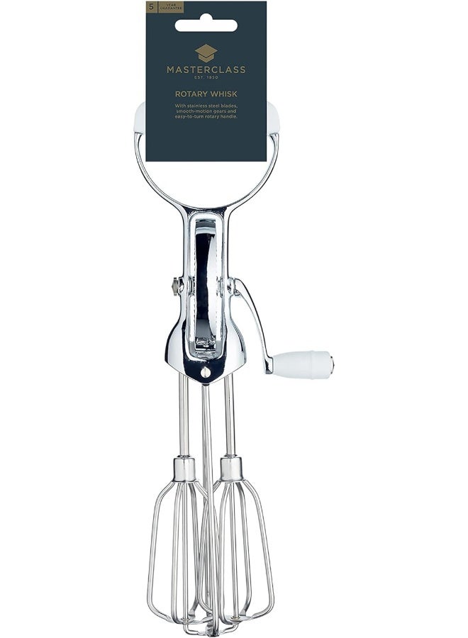 Master Class Kitchencraft Masterclass Deluxe Stainless Steel Rotary Whisk, Carded - Image 2