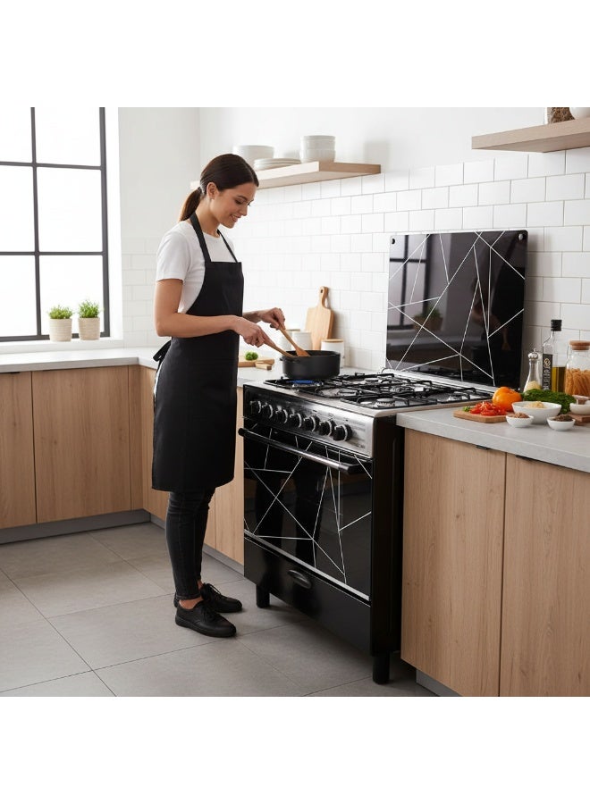 Union Gas Black and Silver Cooker 5 Burners 90x60cm - Image 4