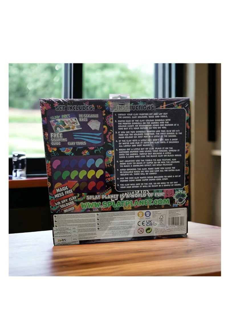 Splat Planet Fiesta Fiesta Clay Painting Kit, Size:30 cm x 30 cm - Image 2