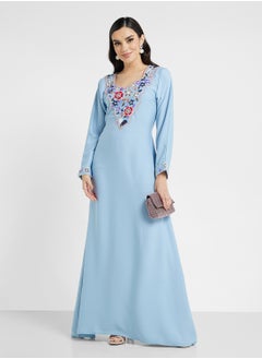 Embellished Belted Jalabiya