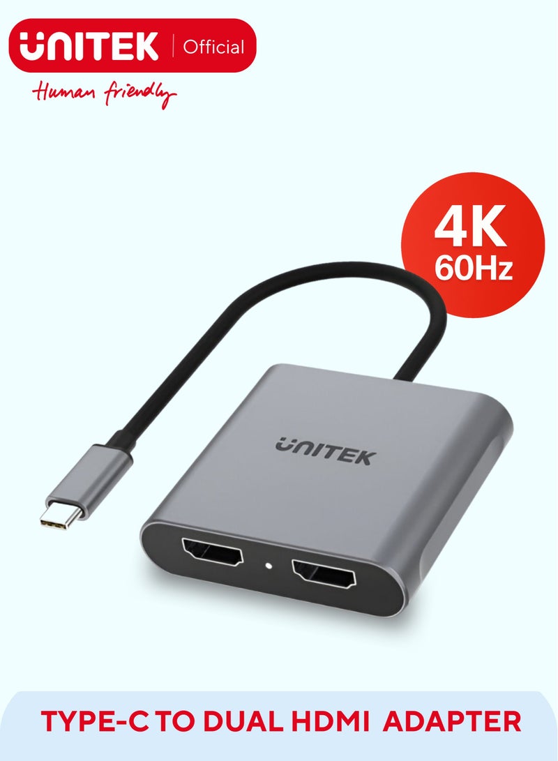 UNITEK USB-C to Dual HDMI 4K Adapter - Image 1