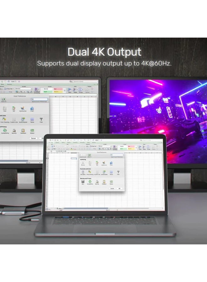 UNITEK USB-C to Dual HDMI 4K Adapter - Image 4