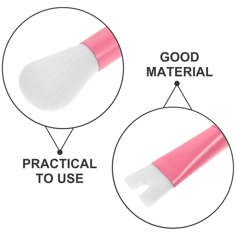 Double Head Nose Contour Makeup Brush and Liquid Foundation Brush U-shaped Face Powder for Professional Face Contouring Pink Color for Women - Image 3