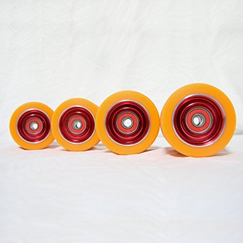 Z-FIRST 62mm Roller Skates Wheels Aluminum Alloy Speed Skate Wheels Replacement Wheels with Abec-9 Bearing (Pack of 4) - Image 1