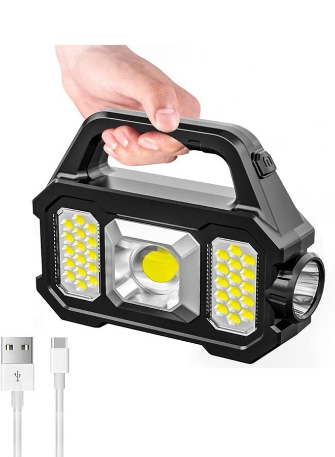 فلود لايت شمسي LED قابل للشحن للتخييم مع بنك طاقة USB - Image 1