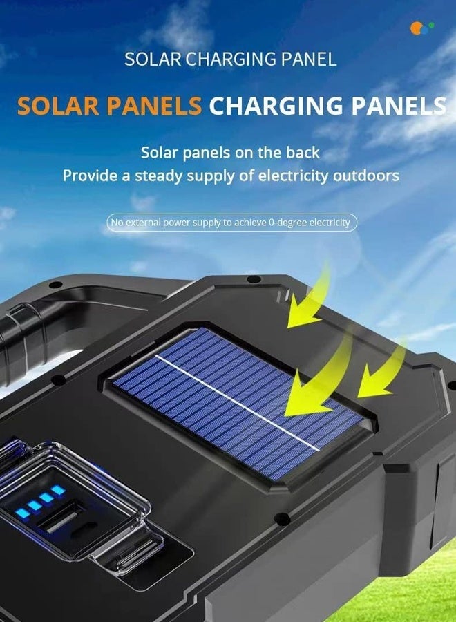 فلود لايت شمسي LED قابل للشحن للتخييم مع بنك طاقة USB - Image 2