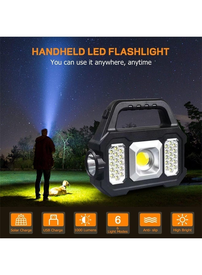 فلود لايت شمسي LED قابل للشحن للتخييم مع بنك طاقة USB - Image 4