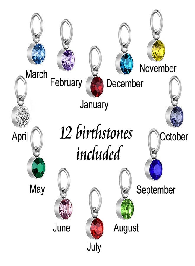 Dletay Heart Cremation Necklace for Ashes Cremation Jewelry with 12 Birthstones Urn Necklace for Ashes-Your Wings were Ready but My Heart was Not, 3.5 cm x 2.3 cm, Stainless Steel, No Gemstone - Image 5