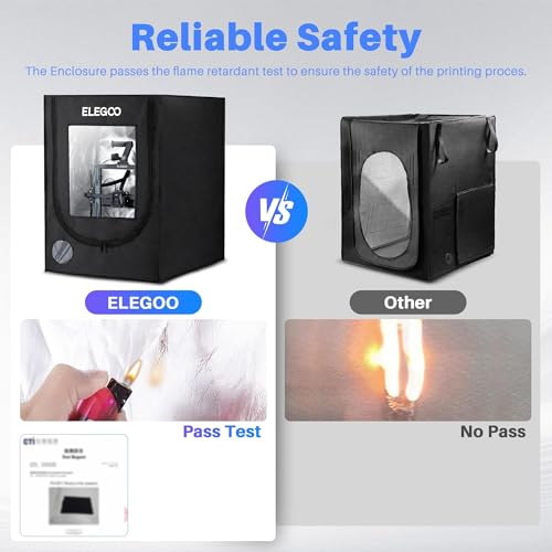 ELEGOO غطاء طابعة ثلاثية الأبعاد من إيليغو، مقاوم للحريق والغبار، خيمة درجة حرارة ثابتة لطابعة نبتون 3 برو/نبتون 4/نبتون 4 برو/أندر 3/أندر 3 V2/أندر 3 S1/كوبرا 2 - Image 4