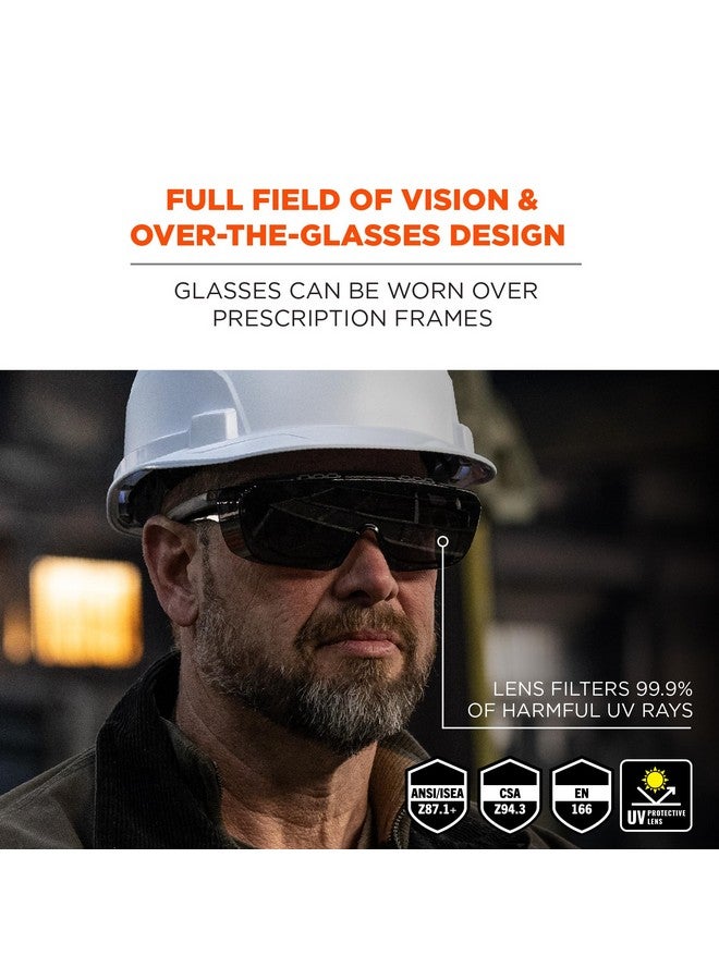 Ergodyne Skullerz OSMIN OTG Safety Glasses, Anti Fog, Over the Glasses Anti Scratch Protective Eyewear - Image 2