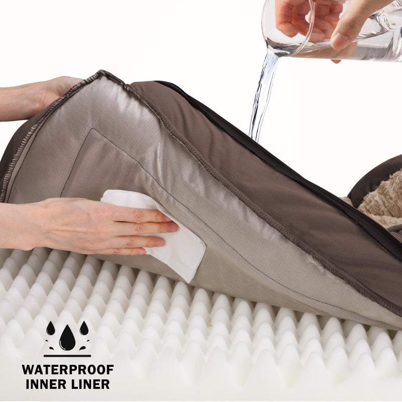 INVENHO Orthopedic Dog Beds Large Sized, XL Egg-Crate Foam Dog Couch with Washable Removable Cover, Waterproof Lining and Nonskid Bottom - Image 3