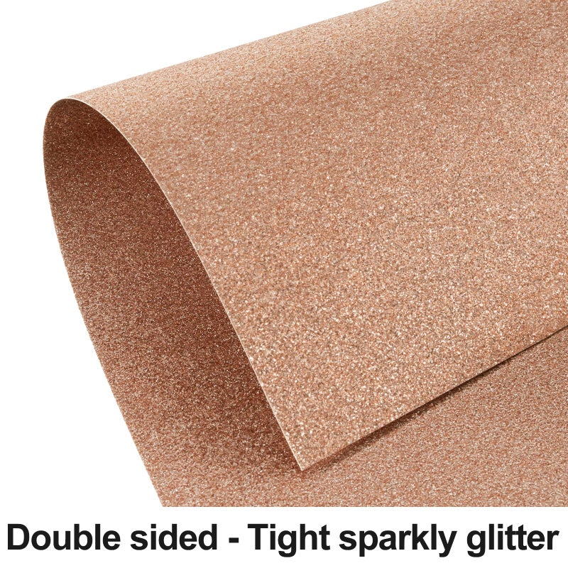 Goefun Rose Gold Glitter Cardstock 12x12 Double-Sided 24 Sheets, Goefun Gold No-Shed Glitter Paper 280GSM/100lb Pink Card Stock for Craft, Art, Invitation, Graduation, Wedding Party - Image 3