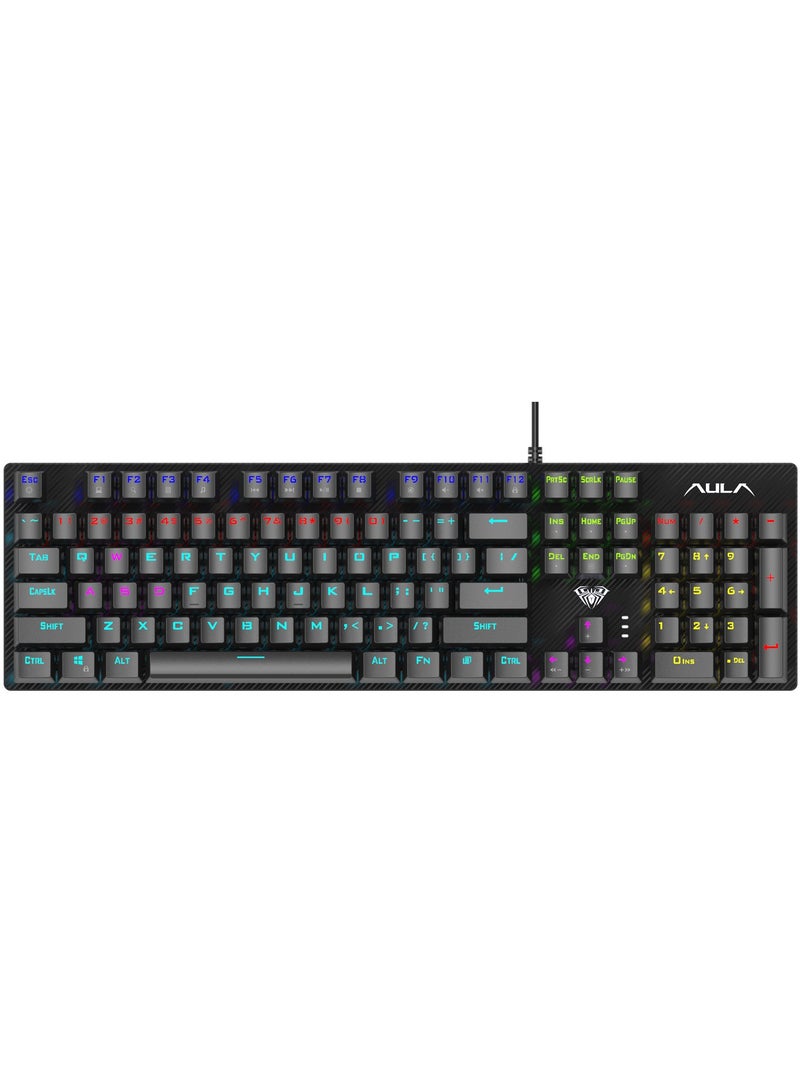AULA S2022 Mechanical Gaming Keyboard Blue Switch,Full Size USB Wired Computer Keyboards - Image 1