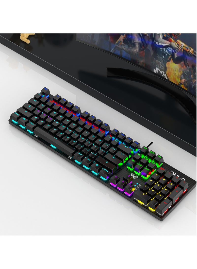 AULA S2022 Mechanical Gaming Keyboard Blue Switch,Full Size USB Wired Computer Keyboards - Image 4