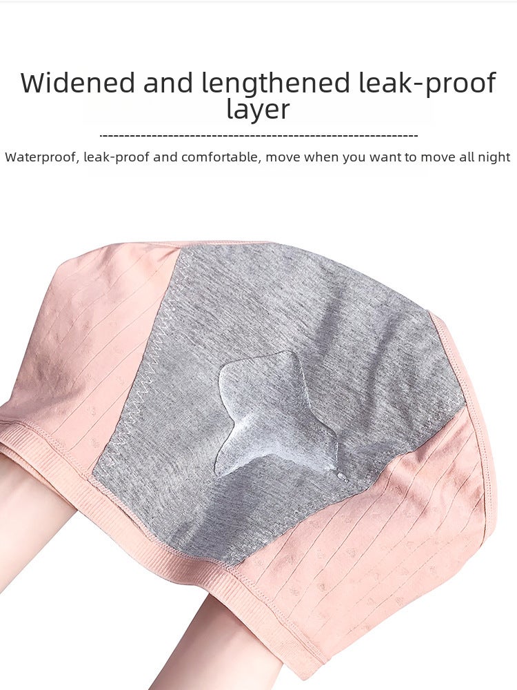 Plus Size Leakproof Cotton Period Panties Wood Blue - Image 5