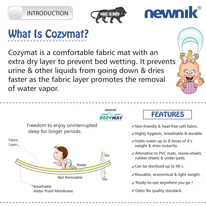 Newnik شريحة حماية سرير الأطفال المقاومة للماء السريعة من نيوينيك - حجم: 140 سم × 220 سم - بنفسجي، سرير مفرد - Image 2