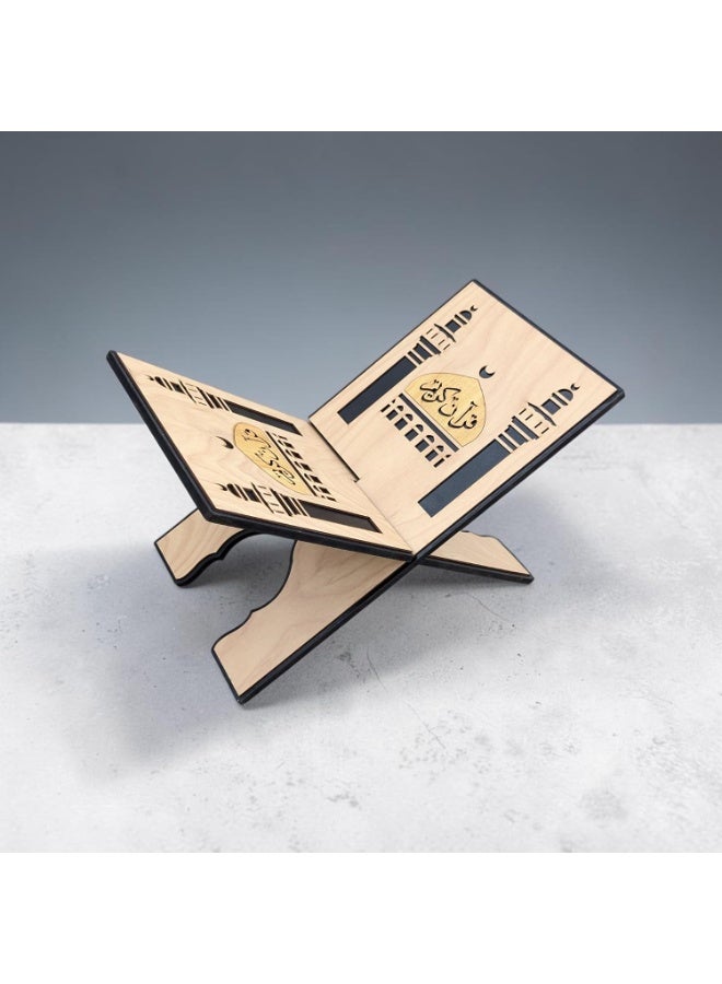 Wooden Quran Stand – Decorated with Laser-Engraved Islamic Patterns, Assembly Design in Various Shapes and Colors - Image 4