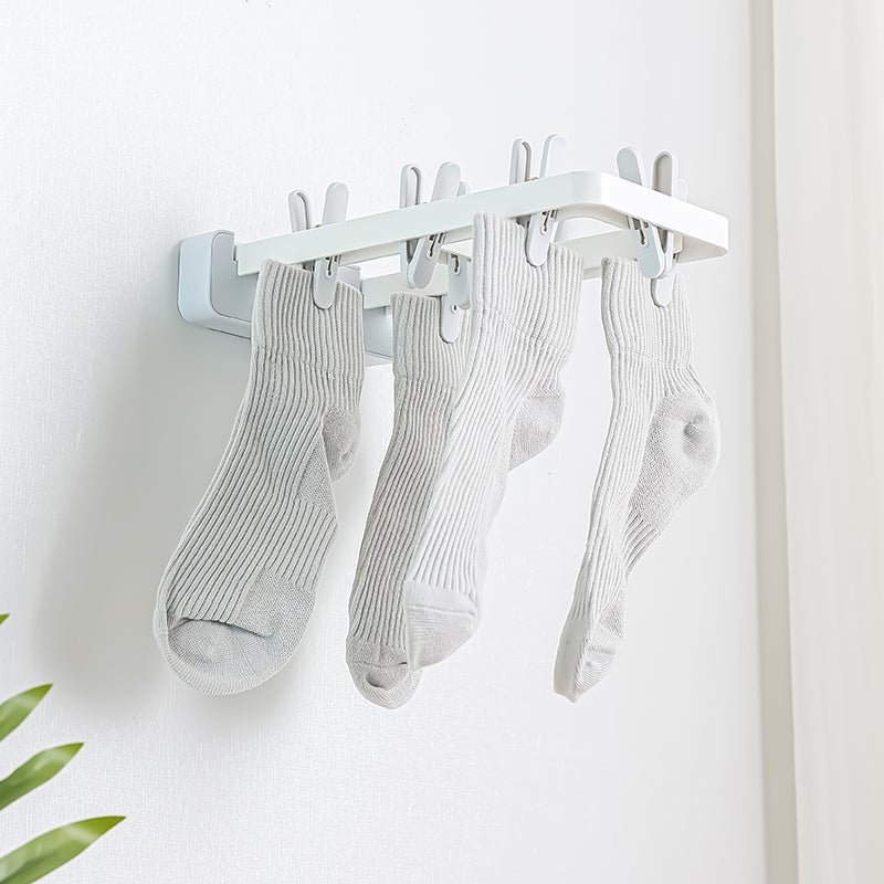 XH-88094 Hongsheng Xinhua Foldable Sock Rack with 8 Clips - Image 3