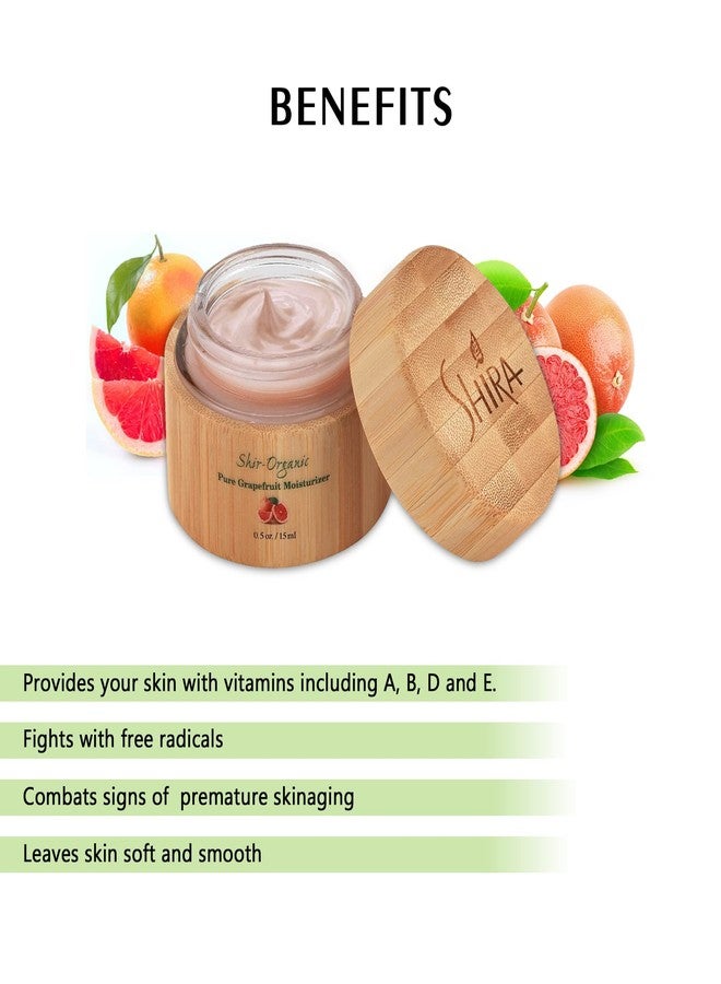 Shira Organic Pink Grapefruit Moisturizer Face Cream,Vitamin C Moisturizer with Intense Hydration, Soft-Brightening Moistuzier for Skin,Ideal for Normal to Oily Skin (50ml) - Image 3