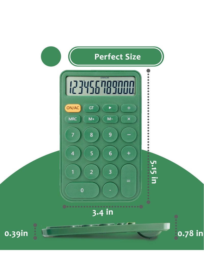 SOLARAE آلة حاسبة، شاشة كبيرة وأزرار، آلة حاسبة ميكانيكية 12 رقم للاستخدام في المكتب والمدرسة والمنزل والأعمال، وضع السكون التلقائي، مع بطارية - Image 2