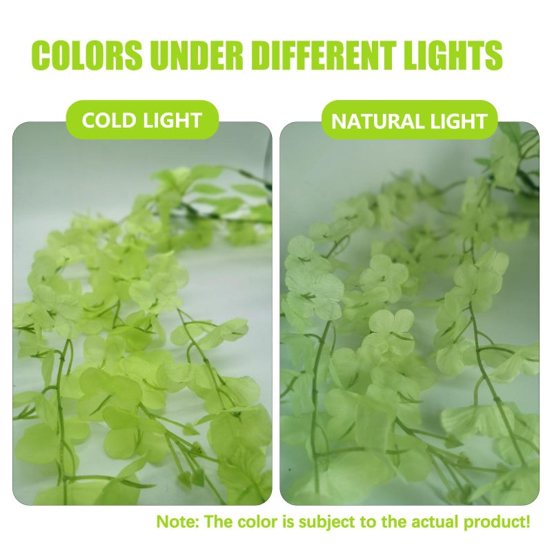ZEBMOON 24 Pack Green Wisteria Hanging Flowers  Green 3.77 Ft Fake Hanging Flowers  Green Artificial Wisteria Garland  Green Wisteria Flower Vines  Wisteria Flowers for Decor  Wisteria Garland for Backdrop - Image 4