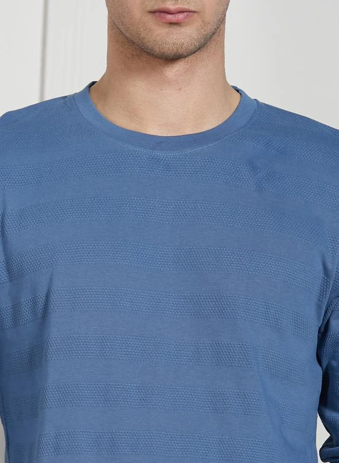 Dennis Lingo Regular Fit Textured Round Neck T-Shirt