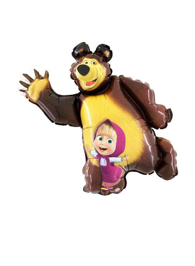 L164 Supershape foil Balloon 35"-87cm Masha & Bear-NOT Packaged, Multicoloured, Super Shape