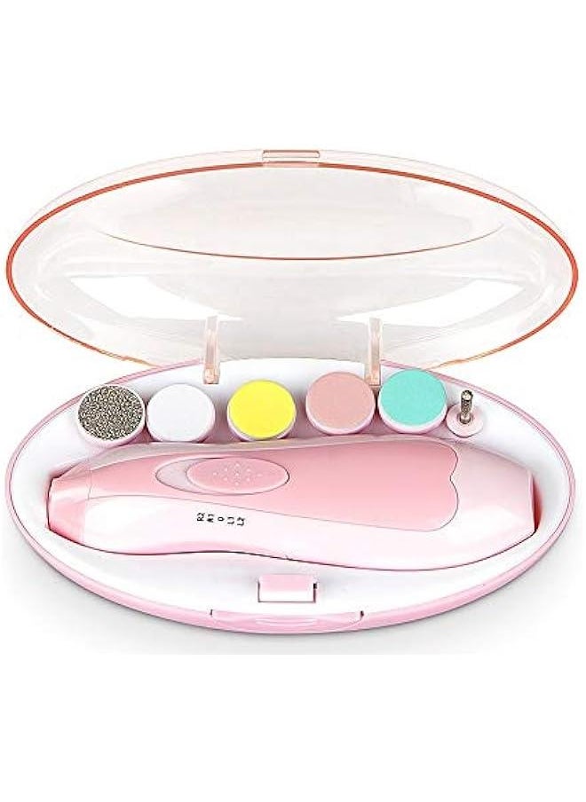 جونيس Baby Nail Trimmer, Upgraded Safe Electric Baby Nail Clipper, Baby Nail File with LED Light for Newborn Toddler & Kids Toes and Fingernails - Care, Polish & Trim (Pink)  - Image 1