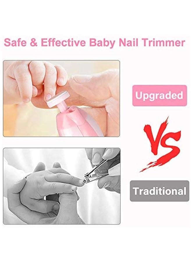جونيس Baby Nail Trimmer, Upgraded Safe Electric Baby Nail Clipper, Baby Nail File with LED Light for Newborn Toddler & Kids Toes and Fingernails - Care, Polish & Trim (Pink)  - Image 5