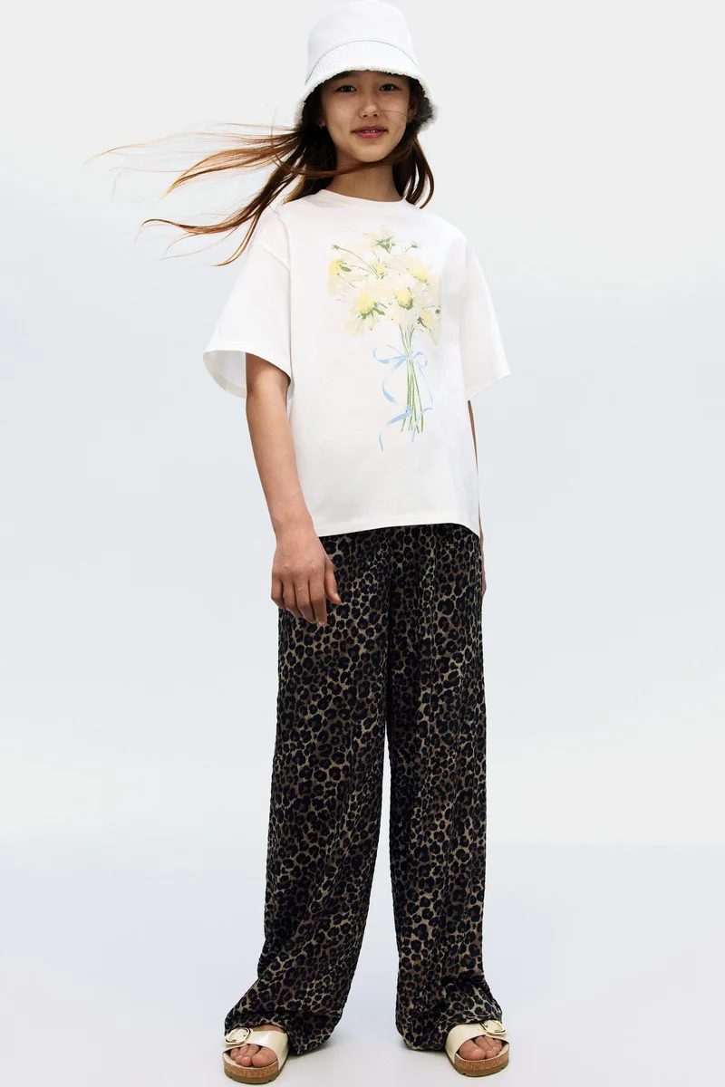 H&M Textured jersey trousers