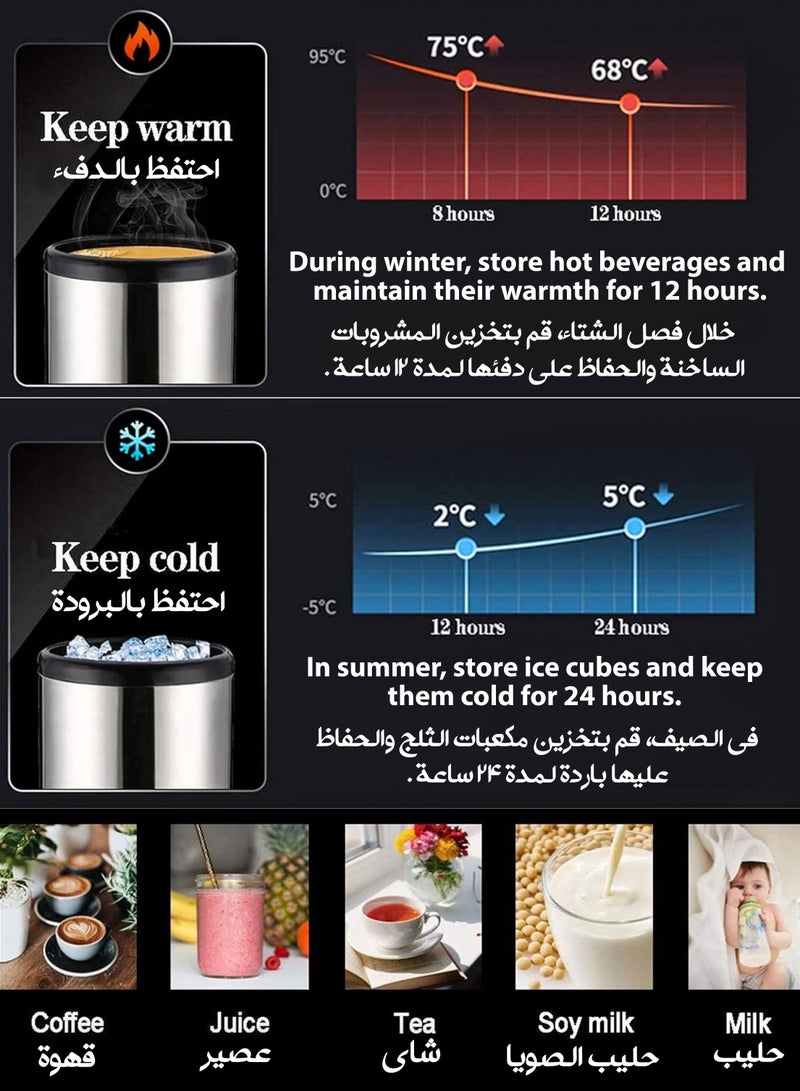 DBLEW Beverage Dispenser Thermos Hot And Cold Drinks for Coffee Water Milk Tea Double Layer Insulation Bucket 10 Litre Drinkware for Home Kitchen Cafe Offices Outdoor Activities Travel Kettle - Image 3