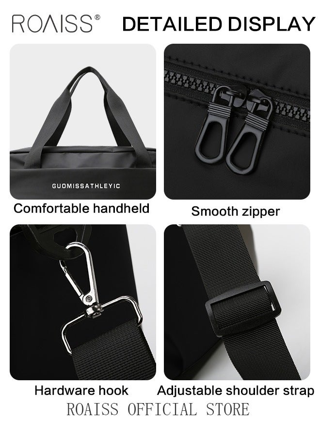 roaiss Large Capacity Duffle Bag and a Small Zipper Pouch Bag Combination Set Unisex Multi-Functional Waterproof Shoulder Crossbody Bags Sets for Travel Business Trip or Gym Suitable for both Women and Men  - Image 4