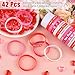Morcheiong 42 Pieces Valentines Day Party Favors Rubber Bracelets Pink Red Classic Silicone Wristbands for Kids Adults Valentines Day Party Decorations - Image 4
