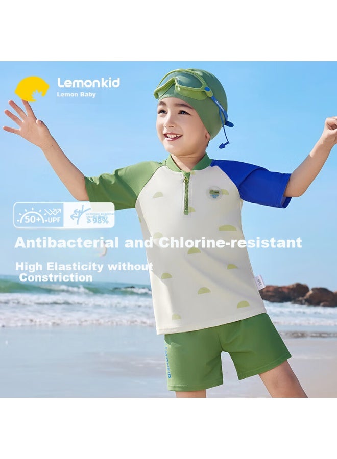 Lemonkid Children's Swimsuit, One-piece Sun Protection Swimwear For Girls And Boys, Baby Two-piece Swimsuit - Image 1